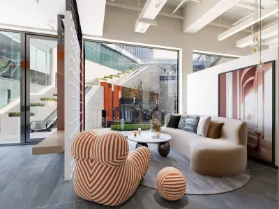 Modern Barber Shop - Hair salon - Realistic 3D Design 3D model