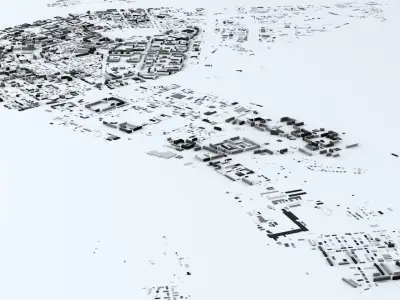 Arkhangelsk Streets and Buildings 3D model