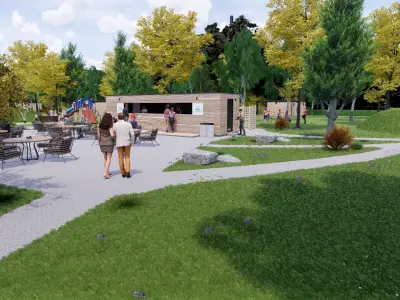 Mobile Kitchen bar fast food restaurant Free 3D model