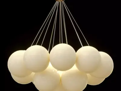 Anna-Chandelier chandelier with balls hanging from it 3D model