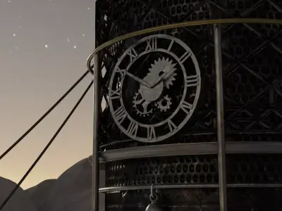 steampunk tower Free low-poly 3D model