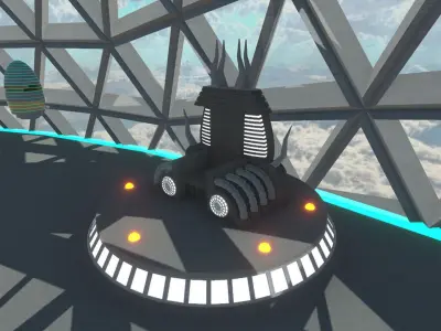Sci-Fi King Hall 3D model