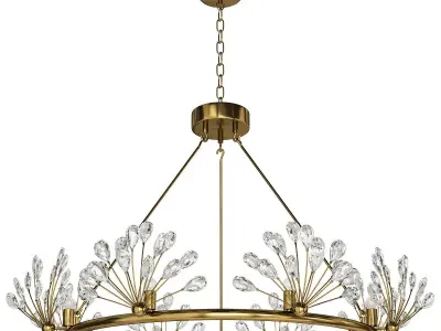  Zinnia Crystal Chandelier Low-poly 3D model