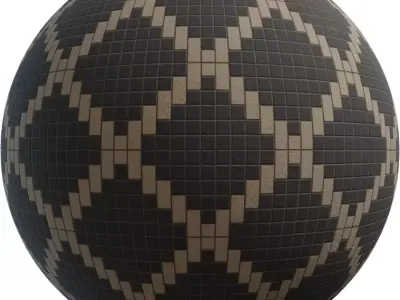 Geometric Mosaic Floor Tiles Texture