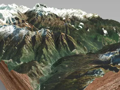 Mountain landscape 3D model