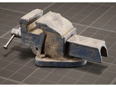 Heavy Duty Workbench Vice Tool 3D model