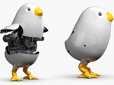 Chicken Robot 3DS Max 3D model
