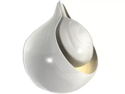Modern Circle Bowl Lamp 3D model