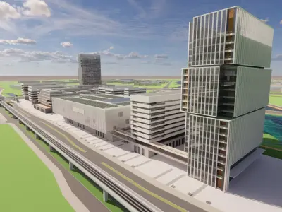 Modern City Block -A16 3D model