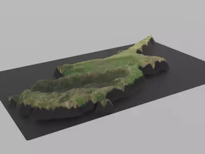 Cyprus Map Country Low-poly 3D model