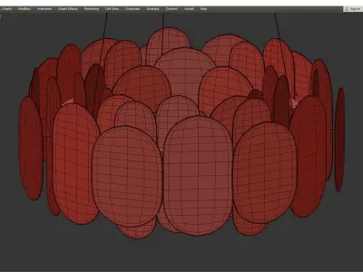 PANEL PENDANT Low-poly 3D model