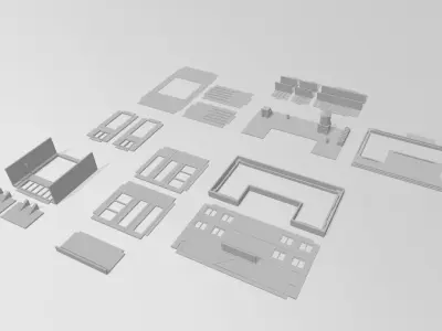 Modern Office Building by Outland Models 3D Printable 3D print model