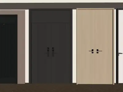The entrance door 3D model