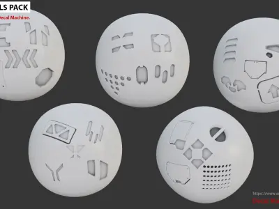 25 Sci-Fi Decals Pack Vol 002 Texture