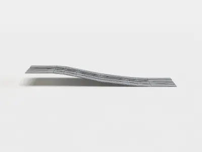 Road with hill Low-poly 3D model