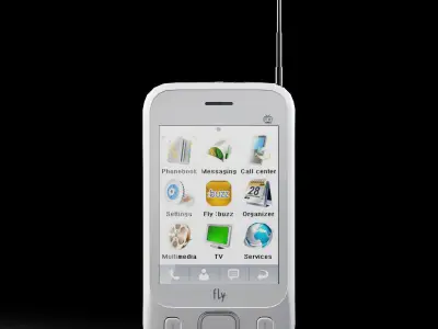 Fly E141 TV White Low-poly 3D model