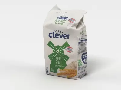 Pack of Flour 3D model