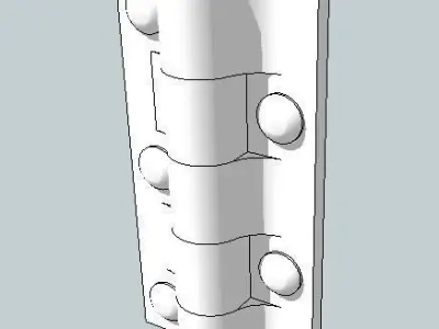 HINGE metal plate with four holes Free 3D model