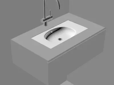 FIXTURE bathroom sink with faucet Free 3D model