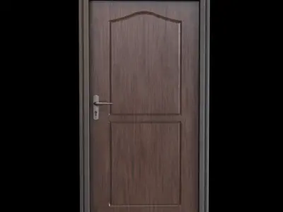 Wooden Door Low-poly 3D model