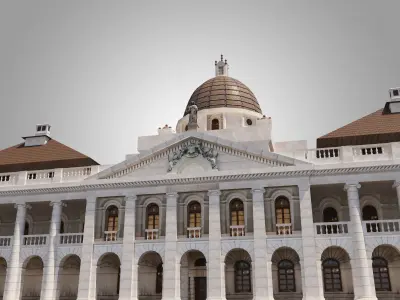 Court of Final Appeal Hong Kong Building Low-poly 3D model
