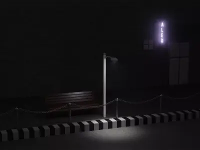 Street lamp Free 3D model