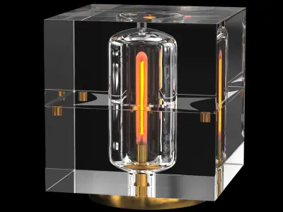 GLACON SQUARE TABLE LAMP 3D model