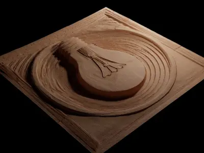 Lightbulb CNC 3d Print High Relief Sand Casting 3D print model