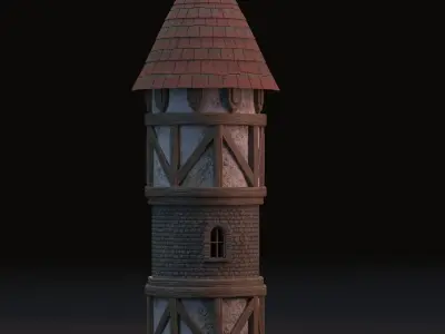 Medieval tower 3D model