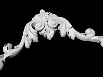 Central decor ornament for furniture 3D model 1092