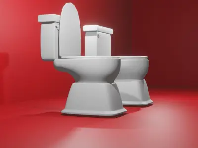 Toilet two toilets 3D model
