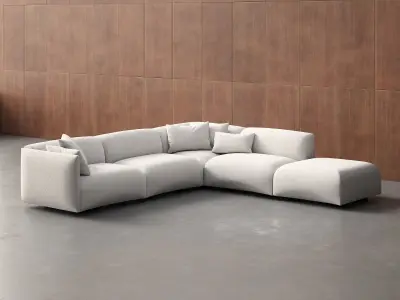 Origami Corner Sofa 3D model