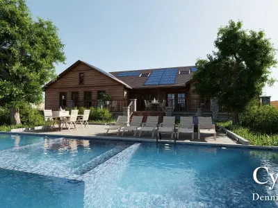Modular Classic Style American House 17 Low-poly 3D model