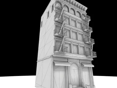 Nyc Building 12 type 1 Low-poly 3D model