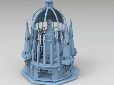 Volcano Shard Tower castle 1 3D model
