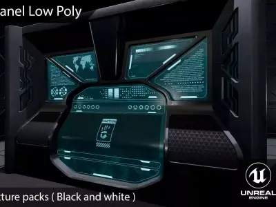 Sci-Fi panels vol 02 PBR Low-poly 3D model
