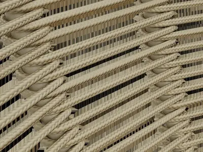 Tanpopo rattan chair with cushion Free 3D model