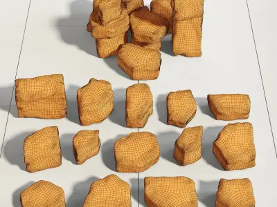 Rock stone collection 3D model