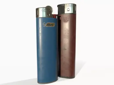 Disposable lighters Low-poly 3D model