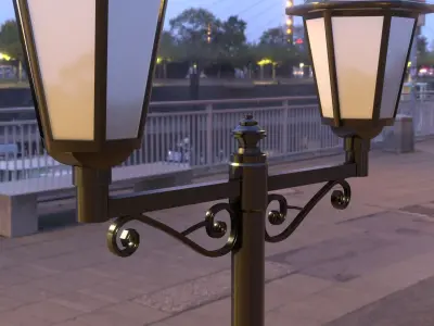 street light Low-poly 3D model shop