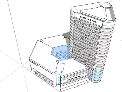 vacation spot-Resort-Fashion Leisure Hotel-0224 3D model