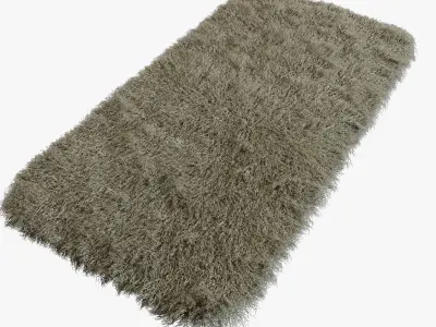 Tibetan sheepskin olive 3D model