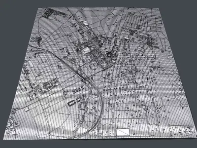 Cityscape Bucha Ukraine 3D model