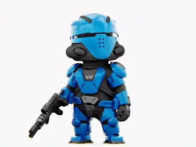 TOON TROOPER UV-500  RIGGED 3D model