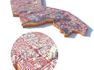 Gangnam District Seoul South Korea 3D model