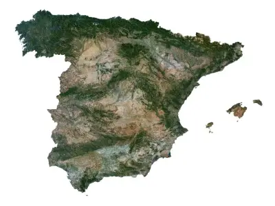Spain Terrain 3D Map 3D model