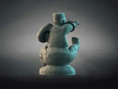 Rap Figurines clay figurines artifacts drummers 3D model