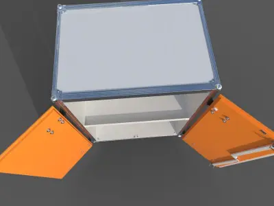 Electric Cabinet Low-poly 3D model