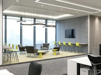 VRay - C4D files - Office Space Interior 3D model 3D model