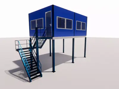 Container coffee shop-17 3D model